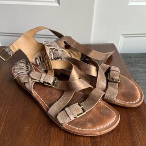 Belle by Sigerson Morrison Tan Leather Sandals